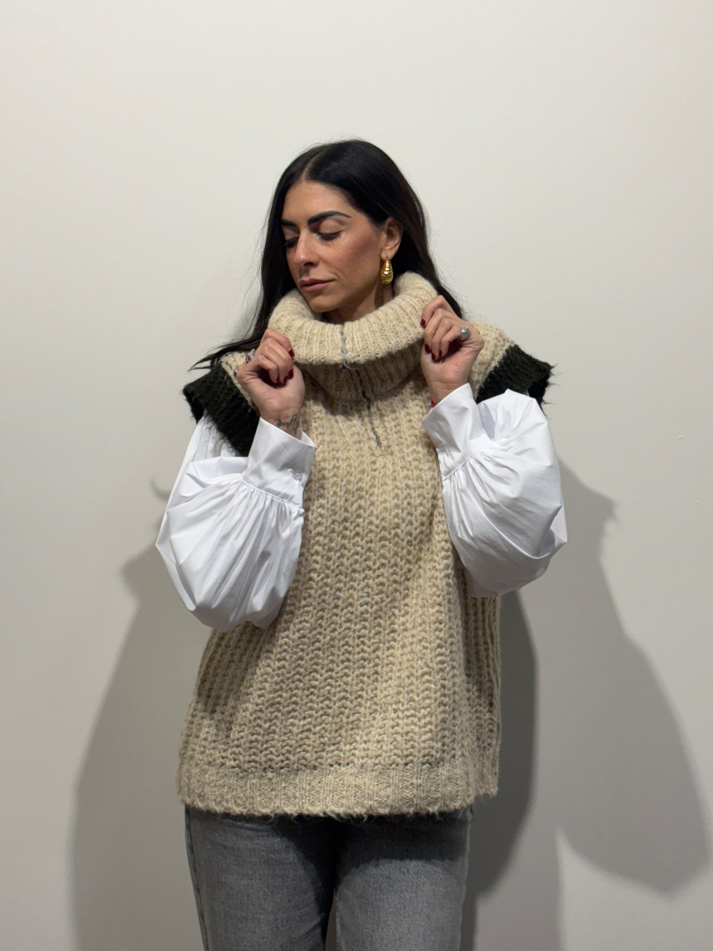 PULLOVER SMANICATO