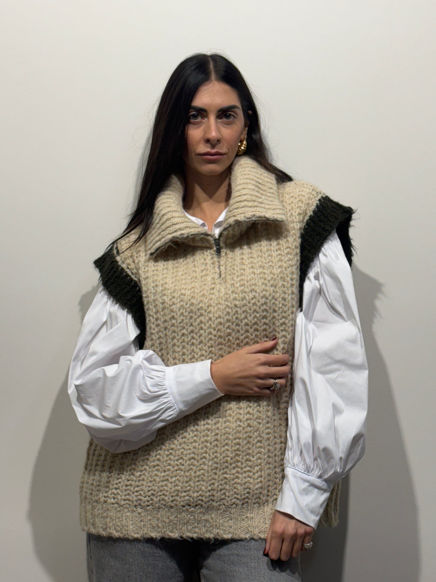 PULLOVER SMANICATO
