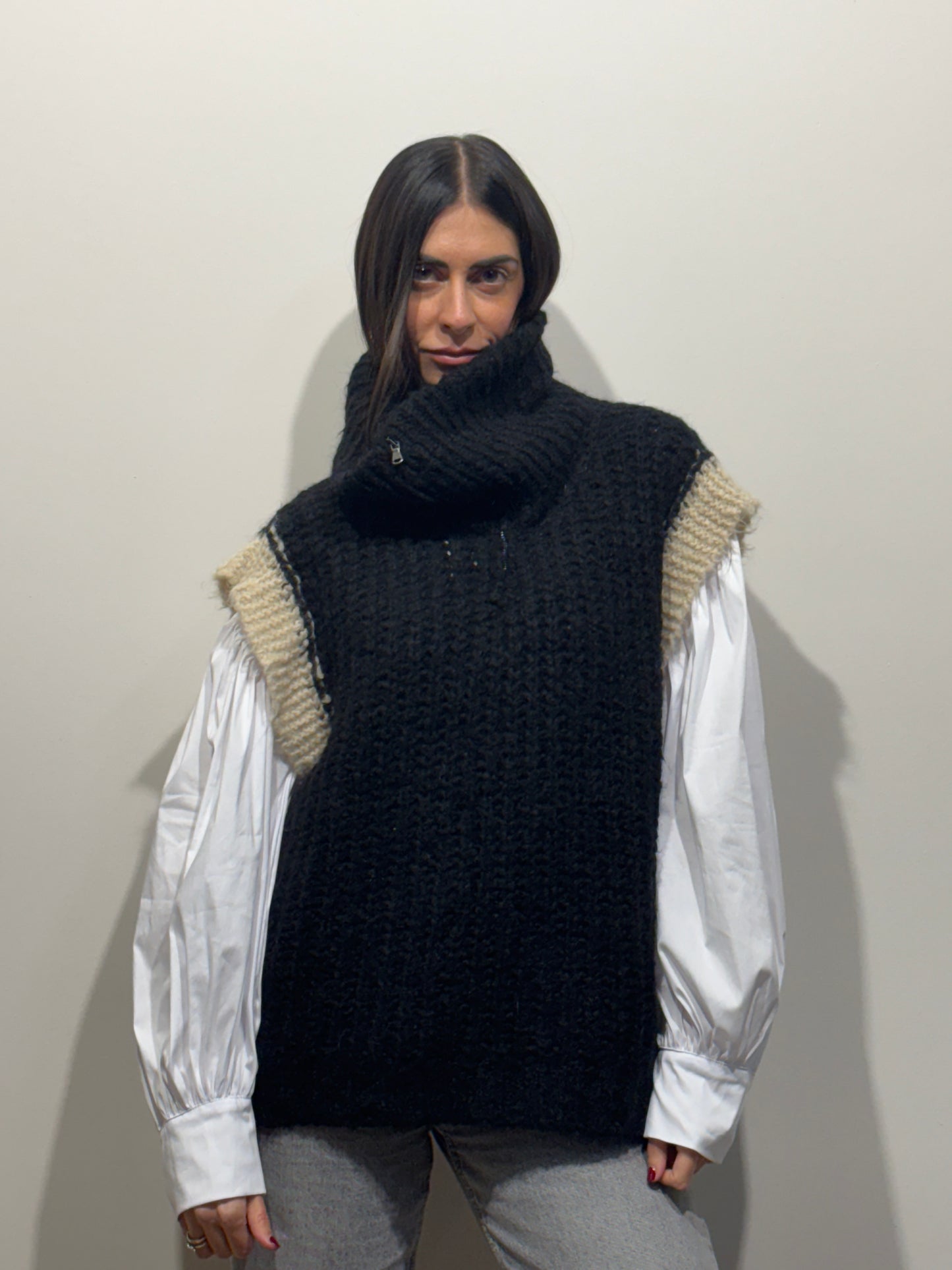 PULLOVER SMANICATO