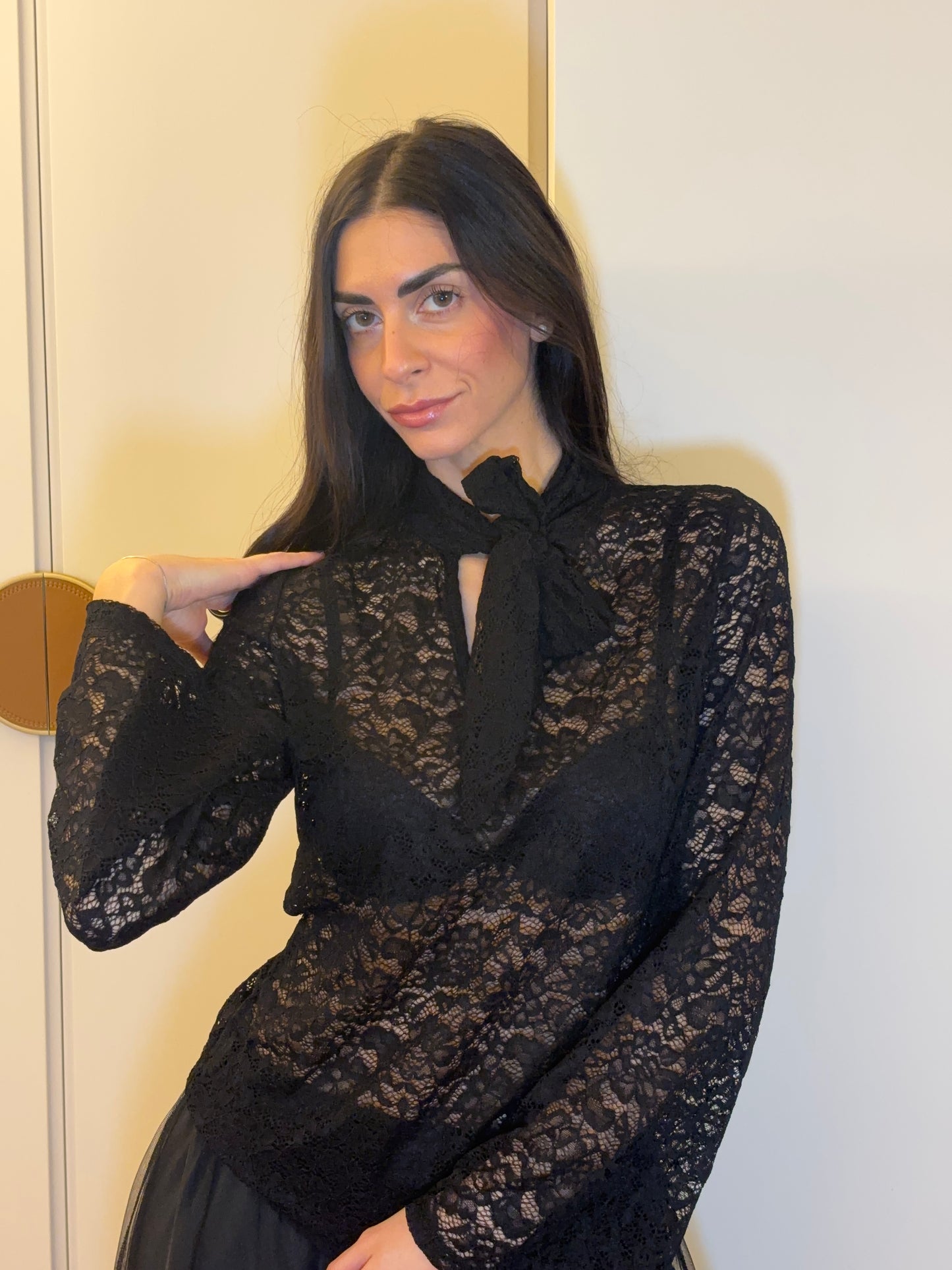MAGLIA IN PIZZO TRASPARENTE