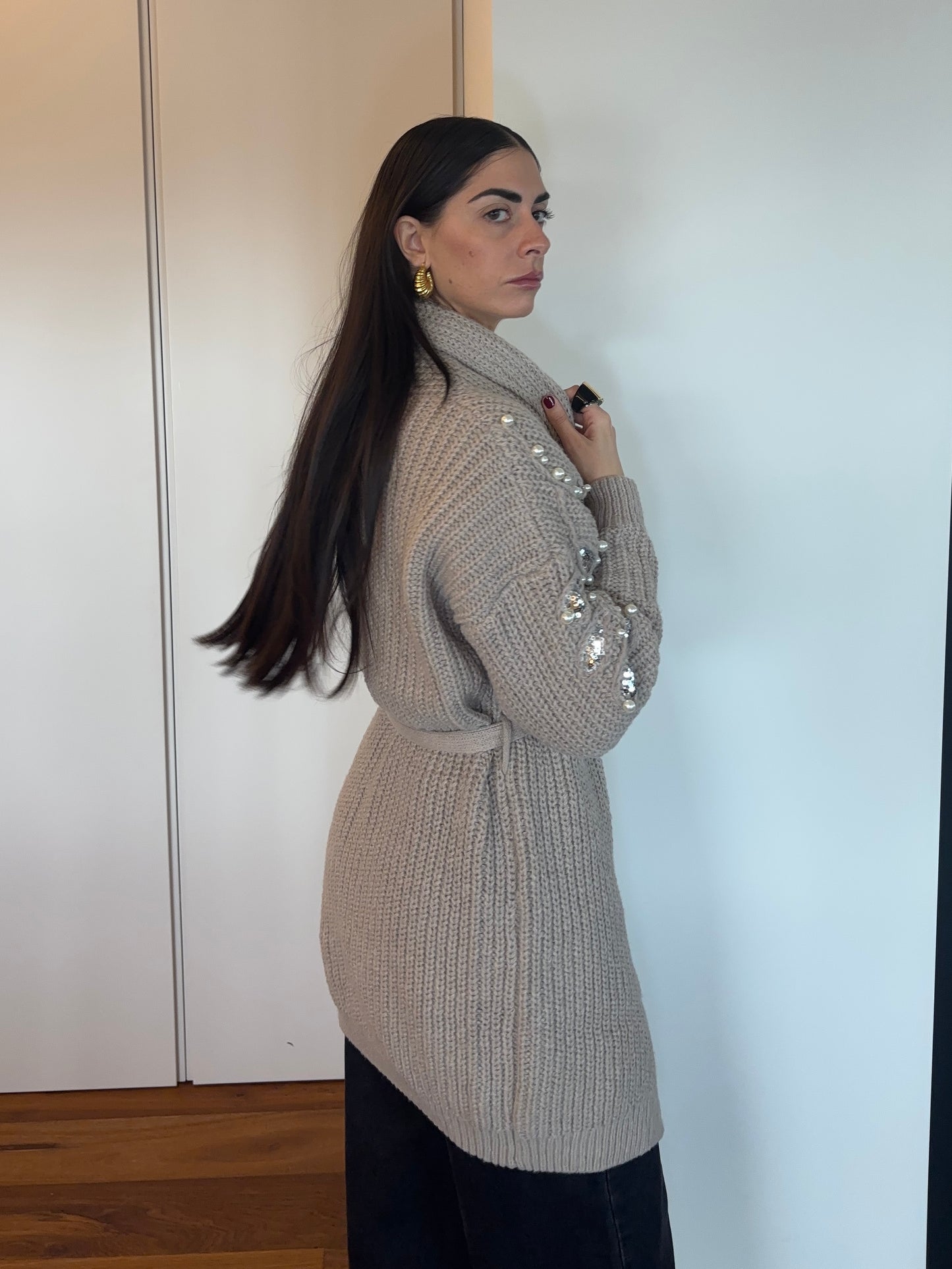 CARDIGAN PERLE
