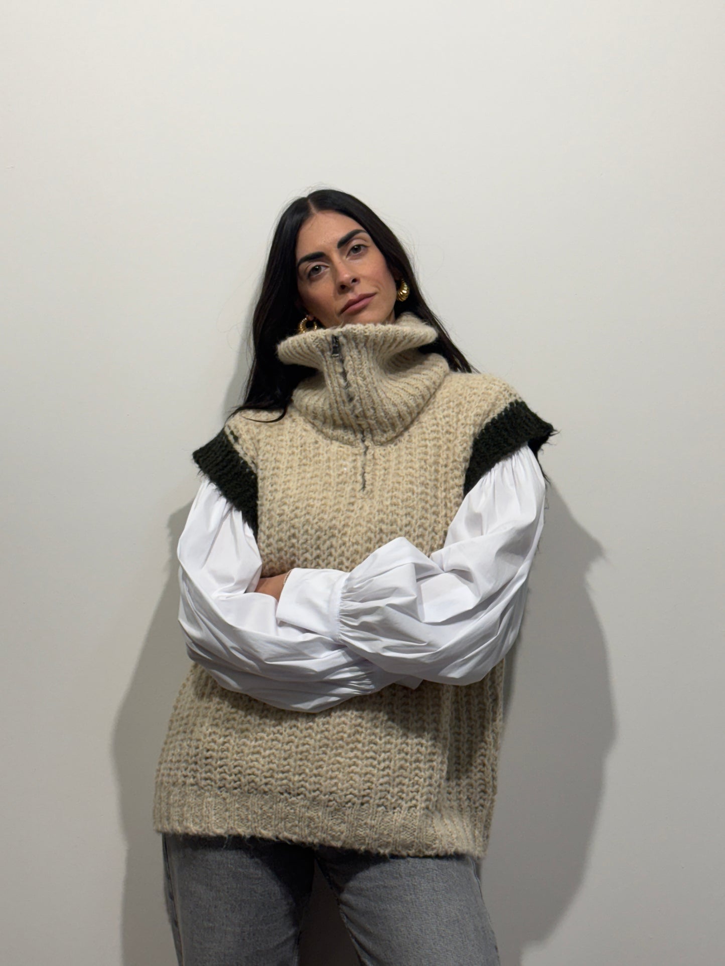 PULLOVER SMANICATO