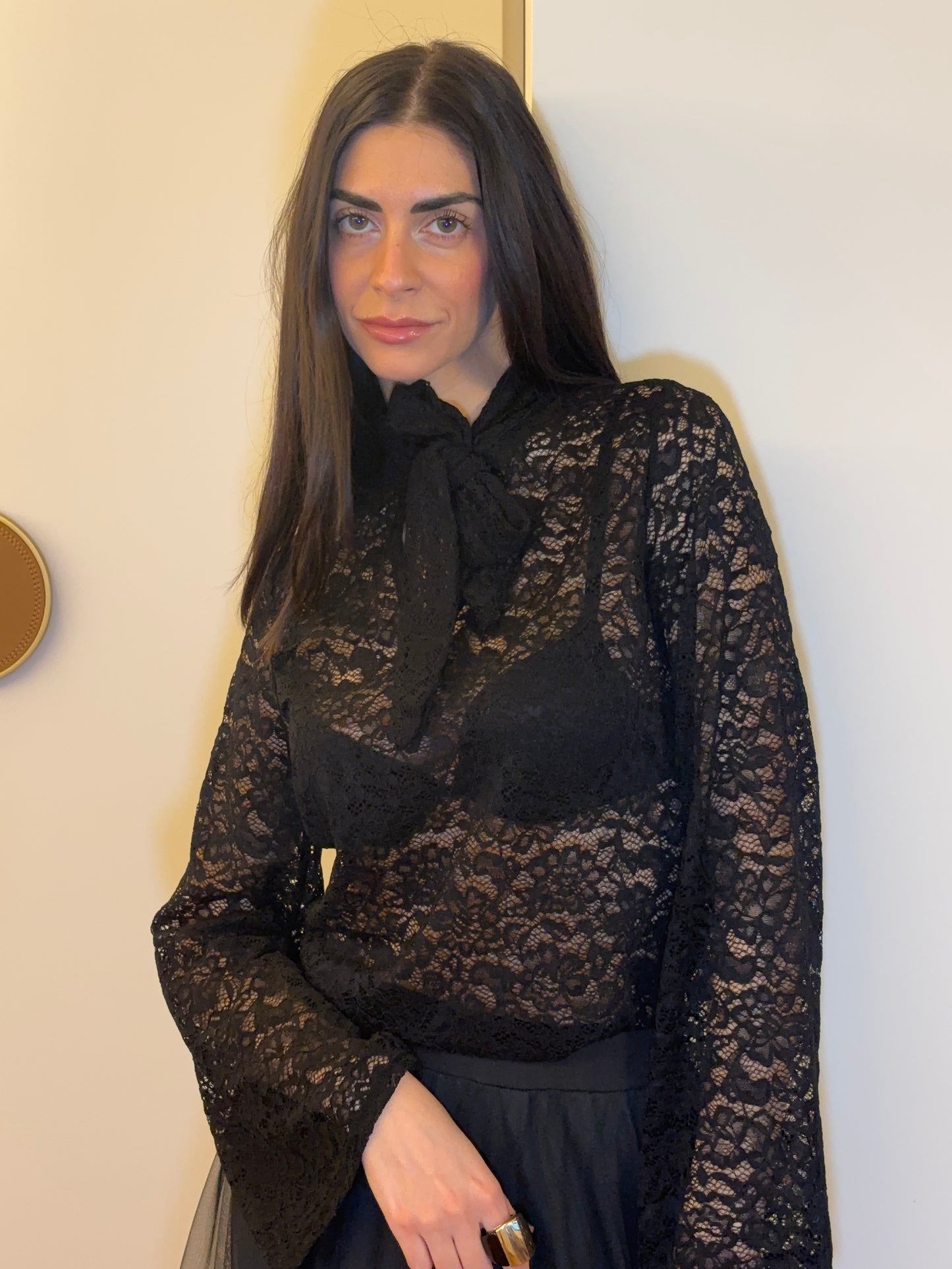 MAGLIA IN PIZZO TRASPARENTE