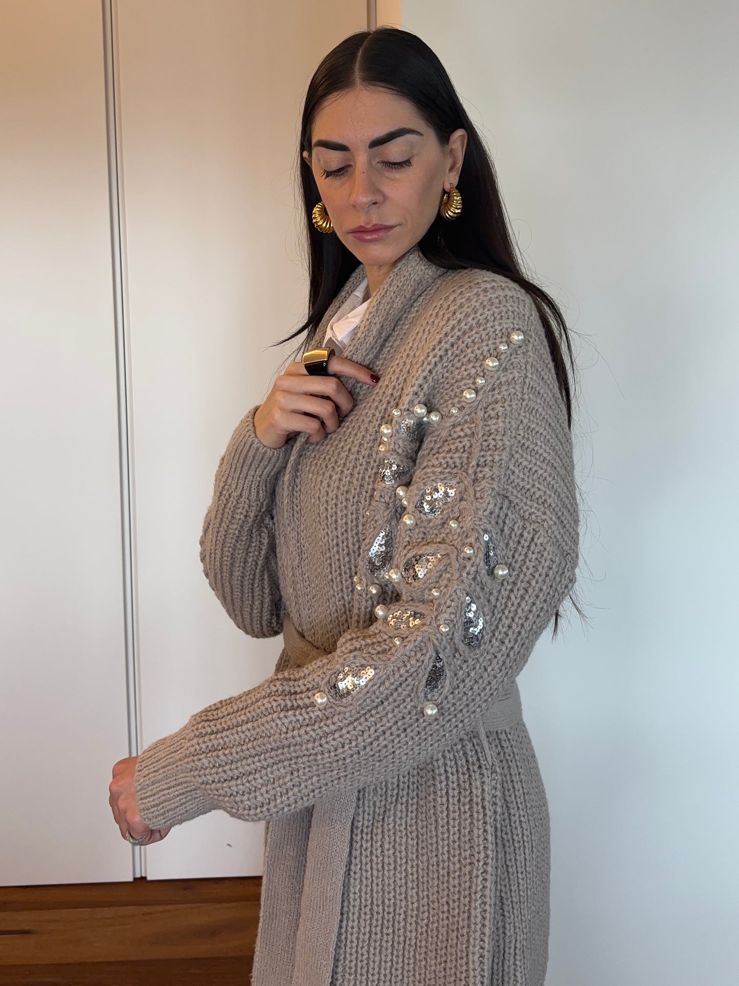 CARDIGAN PERLE